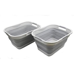 SAMMART Collapsible Plastic Laundry Basket 30L (8 gallon), Water capacity: 24L (6.3 gallon) - 1 of 4