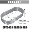 Cesicia 2PCS 4 x 2 x 1 FT Light Gray Oval Metal Raised Garden Beds - 2 of 4