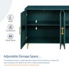 TV Stand for 65+ Inch TV, Modern Wood Media Console with Glass Doors, Adjustable Shelves and Storage Cabinet for Living Room Bedroom - 4 of 4
