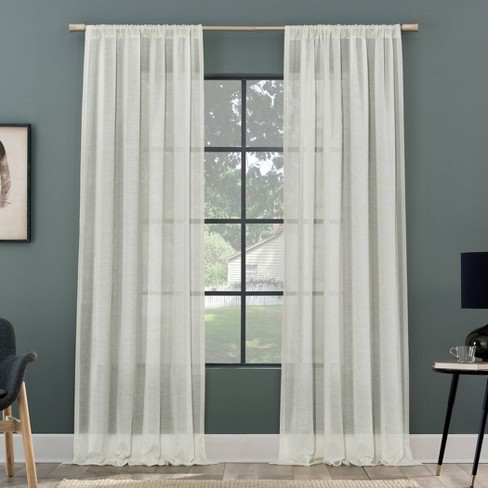 Subtle Foliage Recycled Fiber Sheer, How To Steam Clean Sheer Curtains