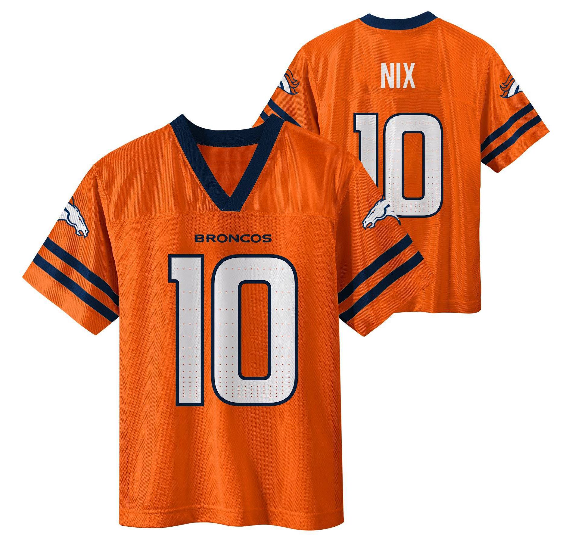 NFL Denver Broncos Bo Nix Boys' Short Sleeve Jersey - XS