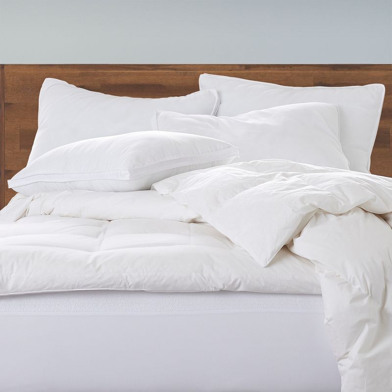 Ella Jayne Gusseted Medium Density Plush Down Alternative Pillow, for All Sleep Positions, Set of 4, 3 of 6