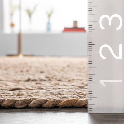 Eco-Friendly Artisan Braided Jute Round 3' Area Rug, Natural