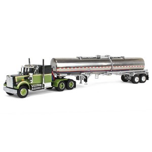 First Gear DCP 1/64 Dark Green/Olive White Western Star 4900 36in Sleeper with Brenner Chemical Tanker 60-1640 - 1 of 4