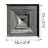 INSPIRE CHIC Women's Contrast Color Symmetrical Striped Printed Square Herringbone Neck Scarves - 3 of 4