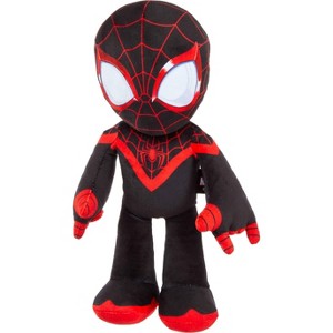 Marvel Plush Talkers Miles Morales Soft Toy, 11.75" Collectible Figure with Sounds & Phrases - 1 of 4