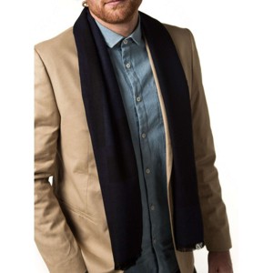 Mio Marino | Men's Cashmere Feel, 100% Cotton Fashion Winter Scarf - 1 of 4