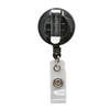 SICURIX Standard Round ID Badge Reel with Belt Clip, Black, Pack of 6 - 4 of 4