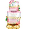 LoonBalloon 52 Inch Wedding Cake Air-Fill Balloon with 4 Latex Balloons – Elegant & Festive Wedding Balloon Set - 2 of 3