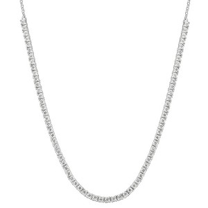 Pompeii3 1Ct T.W. Diamond Tennis Necklace 14k White Gold 16" - 1 of 3