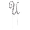 O'Creme Silver Rhinestone 'Letter U' Cake Topper - 3 of 3