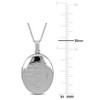 EVERLY JEWELRY | Sterling Silver 20mm oval "I love you to the moon and back" Pendant With Cable Chain Locket, 18-inch - 3 of 4