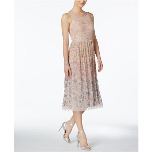 Adrianna Papell Womens Illusion-Mesh Midi Dress - 1 of 1
