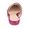 Allegra K Women's T-Strap Sparky Glitter Slip-On Pointed Toe Flats Mules - 3 of 4