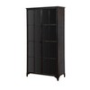 Storied Home Metal 71" Tall Decorative Storage Cabinet Black: Glass Doors, Iron Frame, Display Shelves - 4 of 4