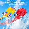 Joyfy 2 Pack Giant Octopus Kite - Large Beach Kite with 328ft Line for Kids & Adults, Easy-Fly Design for Outdoor Fun, Lawn Games & Family Activities - 2 of 4
