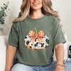 Simply Sage Market Cow Pumpkin Coquette Distressed Garment Dyed Tee - 2 of 4