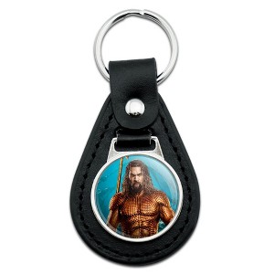 Aquaman Movie Jason Mamoa Full Costume Black Leather Keychain - 1 of 4