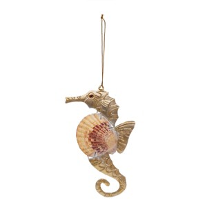 Gallerie II Coral Seahorse Shell Ornament - 1 of 3