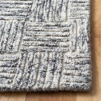 Elegant Gray Hand-Tufted Wool Area Rug, 4' x 6'