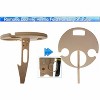 5 Star Super Deals Portable Outdoor Wine Table With Bottle Holder - Collapsible Foldable Mini Wooden Wine Glass Rack & Snack Holder Caddy - 3 of 4