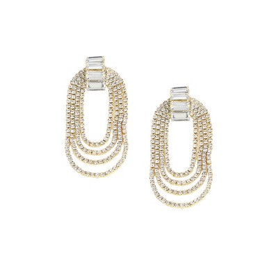 SOHI Women's Silver Wrap Drop Earrings
