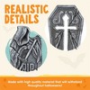 Joyfy 17" Halloween Foam Graveyard Tombstones Decoration for Halloween Prop Cemetery Outdoor, Yard Lawn Decorations, Party Supplies 5 PCS - 3 of 4