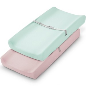 LISM 2-Pack 100% Cotton Changing Pad Covers Diaper Changing Pad Sheets - 1 of 4