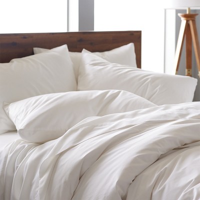 Full White Cotton Sateen 4-Piece Sheet Set