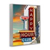 Stupell Industries Happy Hour Club Sign Black Framed Giclee Art - 3 of 4
