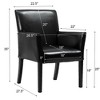 Costway Executive PU Leather Guest Chair Reception Side Arm Chair Upholstered - 3 of 4