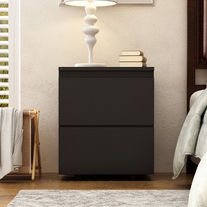 Famapy 2 Drawer Nightstand Set Bedroom Modern Designed Bedside Dresser End Table Chest - 1 of 4
