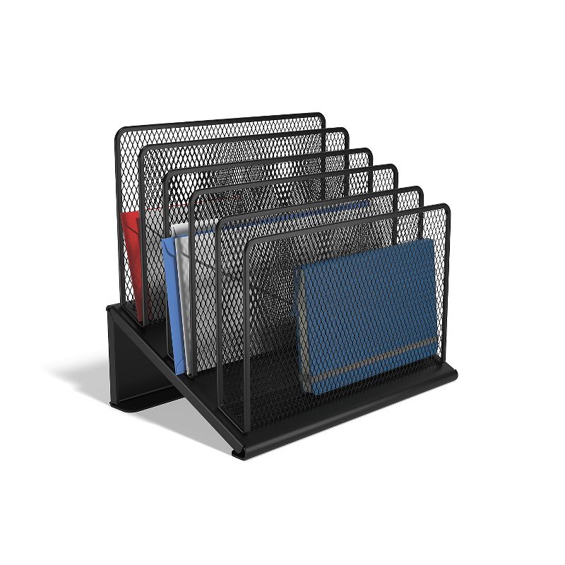 MyOfficeInnovations 5 Compartment Wire Mesh File Organizer 24402468, 2 of 5