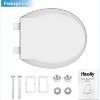 Durable Round Toilet Seat with Slow Soft Close - Easy to Install and Clean, Never Loosens, Fits Most Round Toilets - 4 of 4