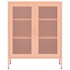 vidaXL Storage Cabinet Pink 31.5"x13.8"x40" Steel - 3 of 4