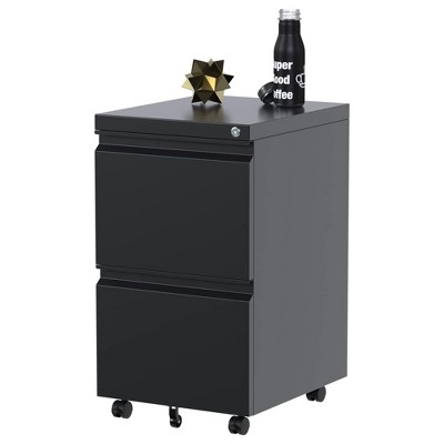 AOBABO Multi-Drawer Mobile Metal File Organizer Cabinet with Lock & Wheels, Fully Assembled
