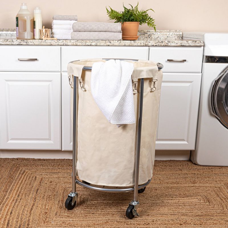 Household Essentials Round Laundry Hamper, 2 of 7