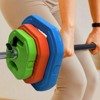 Adjustable Barbell Sets 40LB/20KG, PU Home Weight Set, Home Gym Equipment w/Shoulder Pad, Multi-Weight Plates & Collars for Strength Training - 4 of 4