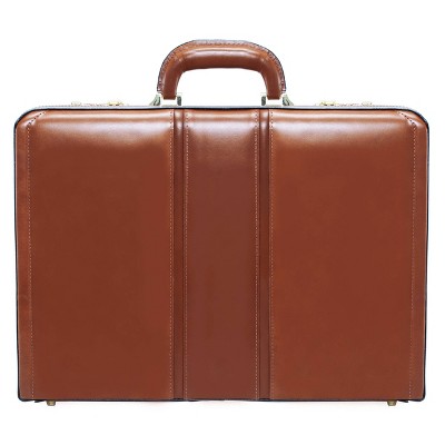 Alpine Swiss Mens Expandable Leather Attache Briefcase Dual