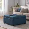 Sapphtopaz Square Storage Ottoman Bench with Tufted Waffle Stitch Storage Bench for Living Room, Bedroom, Entryway - 2 of 4