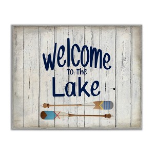 Stupell Industries Welcome to Lake Oars Framed Giclee Art - 1 of 4