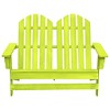 vidaXL 2-Seater Patio Adirondack Chair, Solid Wood Fir, Green - 2 of 4