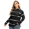 WhizMax Women Plus Size Striped Color Block hoodie Drawstring Long Sleeve Hooded Pullover Sweatshirt - 4 of 4