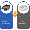 Stainless Steel Cat Litter Box，Open Top High Wall Sided Large Metal Box with Scoop & Mats,Non-Sticky Surface - 3 of 4