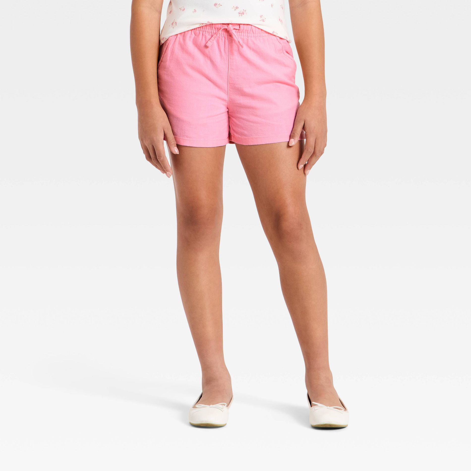 Girls' Pull-On Woven Shorts - Cat & Jack™ Pink XL