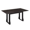 CAVINAS Dining Table Set for 6 Modern Extendable Trestle Wood Dining Table Set with 4 Wicker Back Chairs and Bench for Kitchen - 3 of 4