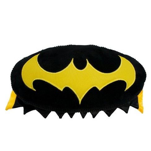 Buckle-Down Dog Toy Squeaker Plush - DC Comics DC Legion of Super-Pets  Batman Dog Ace the Bat Hound Bat Logo with Cape Black Yellow