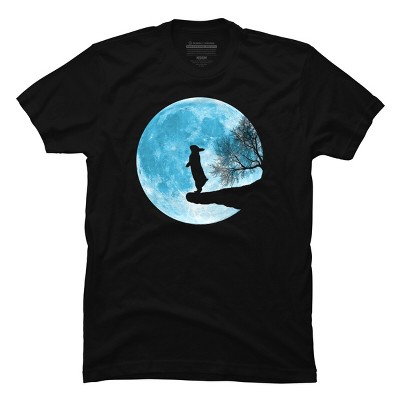 Men's Design By Humans Moon Bunny By Maryedenoa T-Shirt