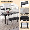 Dining Table Set for 4 with Upholstered Bench and 2 Chairs, Kitchen Table and Chairs for 4 - 3 of 4