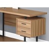 Monarch Specialties Computer Desk Home Office Corner Left Right Set-Up Storage Drawers  L Shape  Metal Laminate Brown Black Contemporary Modern - 3 of 4